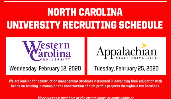 University Recruiting Events in North Carolina - Spring 2020