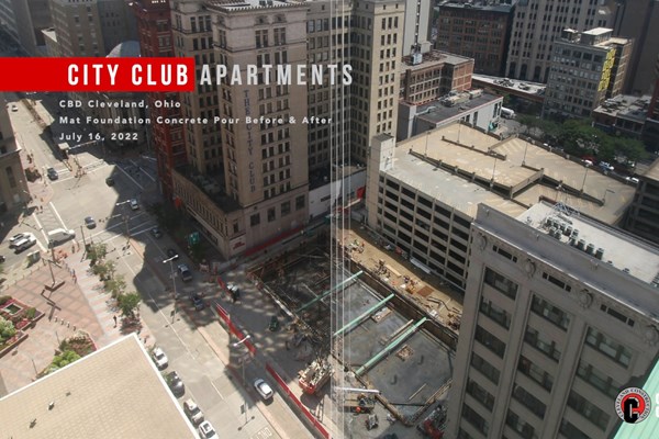 PROJECT MILESTONE: Concrete Mat Foundation Pour at City Club Apartments CBD Cleveland