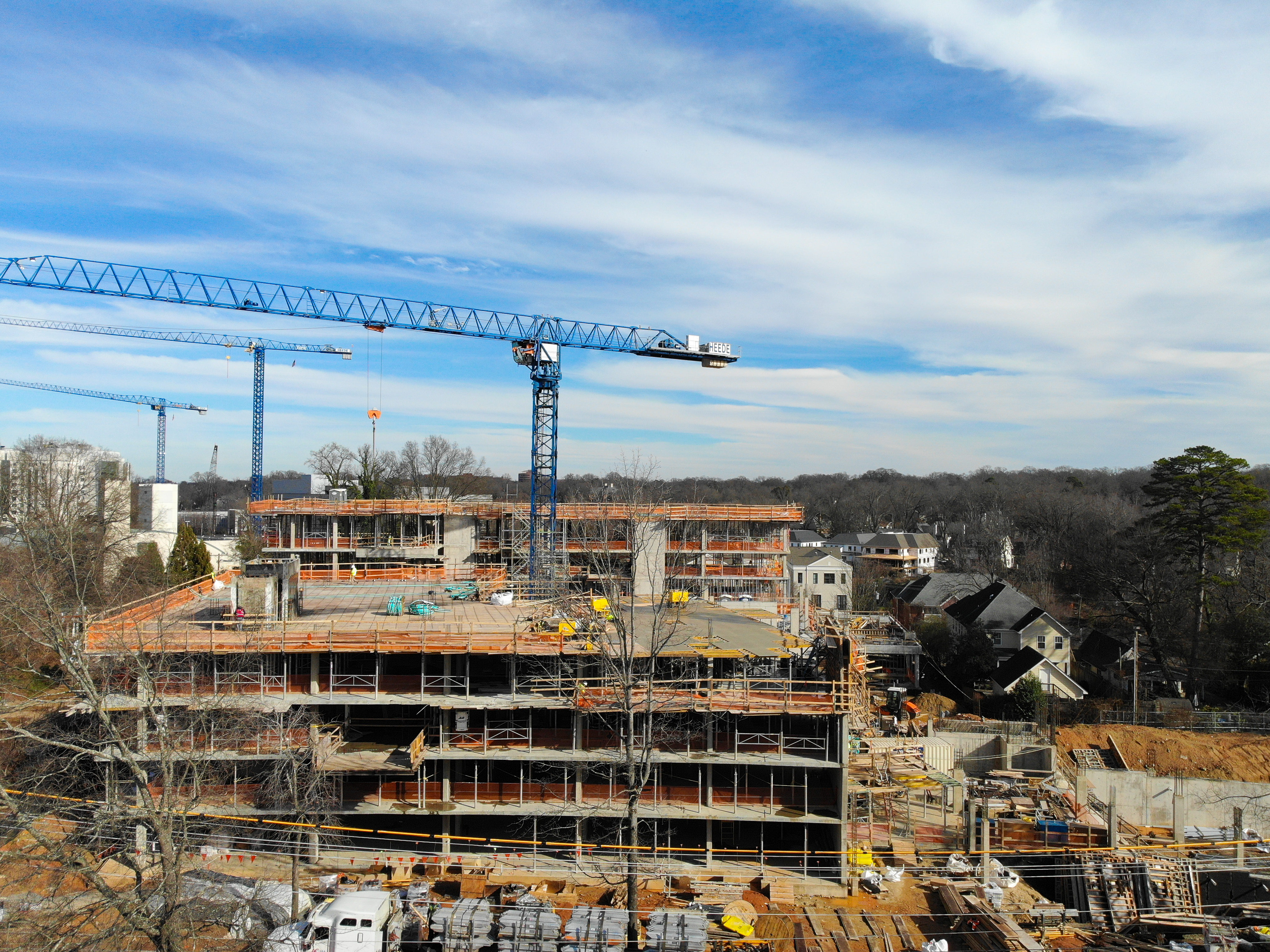 Topping Out of Building "A" at East Blvd Apartments in Charlotte